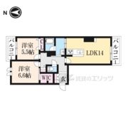 リヴィエール法華寺の間取り画像