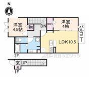 ヴィルヌーブ A棟の間取り画像