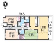 ラウンドヒルズ生駒B棟の間取り画像