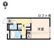 レオパレス緑の香芝の間取り画像