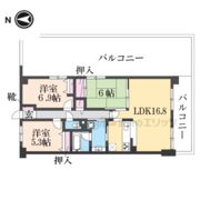 シャルマンコーポ桜井Ⅱの間取り画像