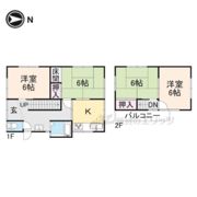 甘田町2-10貸家の間取り画像