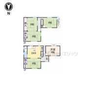 キャットウォークのある庭付き一戸建の間取り画像