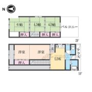 西九条町246-2貸家の間取り画像