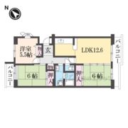 奈良青山一丁目団地05号棟の間取り画像