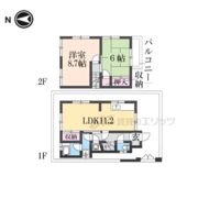 南紀寺町5-61-8貸家の間取り画像
