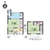 北袋町18貸家5戸北側西棟の間取り画像
