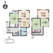 川西町結崎5DK戸建の間取り画像