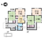 川西町結崎5DK戸建の間取り画像