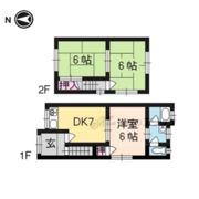伊勢田町中山17-8貸家の間取り画像