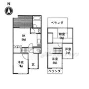伊勢田町中荒60-21貸家の間取り画像