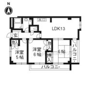 ラ・ペルル城陽の間取り画像