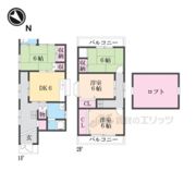 小倉町山際貸家の間取り画像