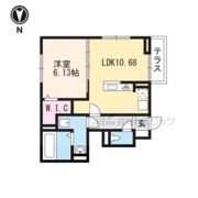 D-room富野B棟の間取り画像