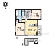 D-room富野B棟の間取り画像