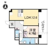 アンジュ高天の間取り画像