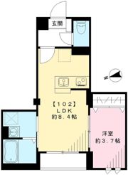 パピエ 自由ヶ丘の間取り画像