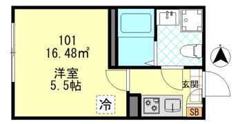 ムーンテラス多摩川の間取り画像