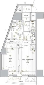 PREMIUM CUBE G 後楽園の間取り画像