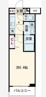 プレミアムキューブ下北沢の間取り画像