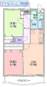 サニーサイドアップ壱番館の間取り画像