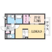 グレイス奥林Bの間取り画像