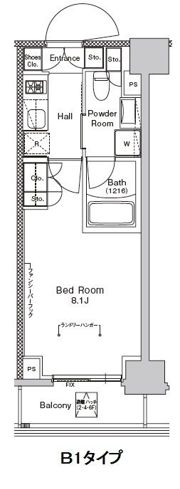 プラウドフラット門前仲町Ⅴの間取り画像