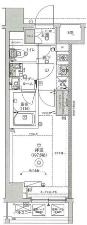 ルクシェール浅草の間取り画像