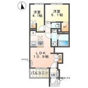 マクラーレン(坂戸市伊豆の山町 アパートB棟新築工事)の間取り画像