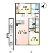 鶴ヶ島市脚折町 アパート新築工事の間取り画像