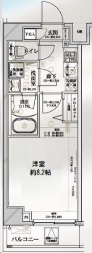 ディアレイシャス押上SKY TOWNの間取り画像