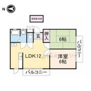 西大寺ガーデンハイツの間取り画像
