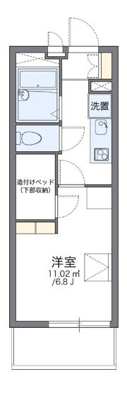 レオパレスメトロ六番町の間取り画像