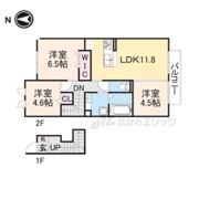 クレール八川の間取り画像