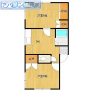 北陸黄金ハイツ Cの間取り画像