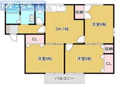 セーヌB棟の間取り画像
