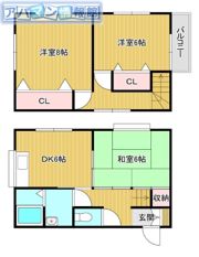 小針3丁目渡部恵子貸家の間取り画像