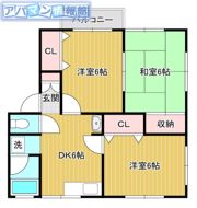 ハイムクローバーⅢの間取り画像
