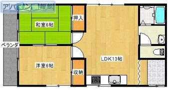 ホットハウス坂井東Bの間取り画像
