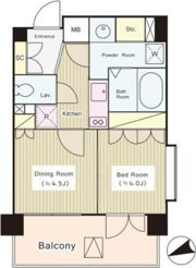 コートラクリア京橋の間取り画像