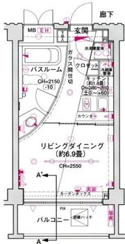 シンシア三軒茶屋レジデンスカフェの間取り画像