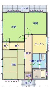 長谷川貸住宅の間取り画像