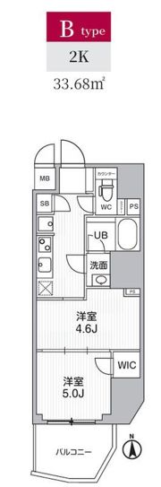S-RESIDENCE蔵前balmの間取り画像