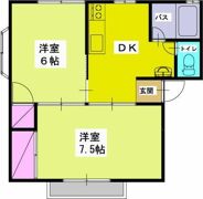 阪東ヒルズ A棟の間取り画像