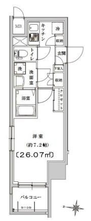 ライジングプレイス浅草EASTの間取り画像