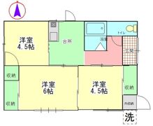 真下貸住宅Aの間取り画像