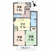 ジンハイツの間取り画像