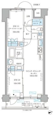 パークアクシス文京本郷の間取り画像