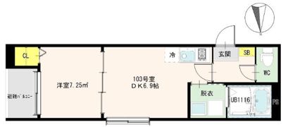 リバーライト梅島の間取り画像