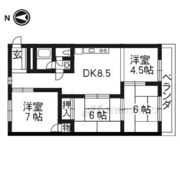 北川マンションの間取り画像